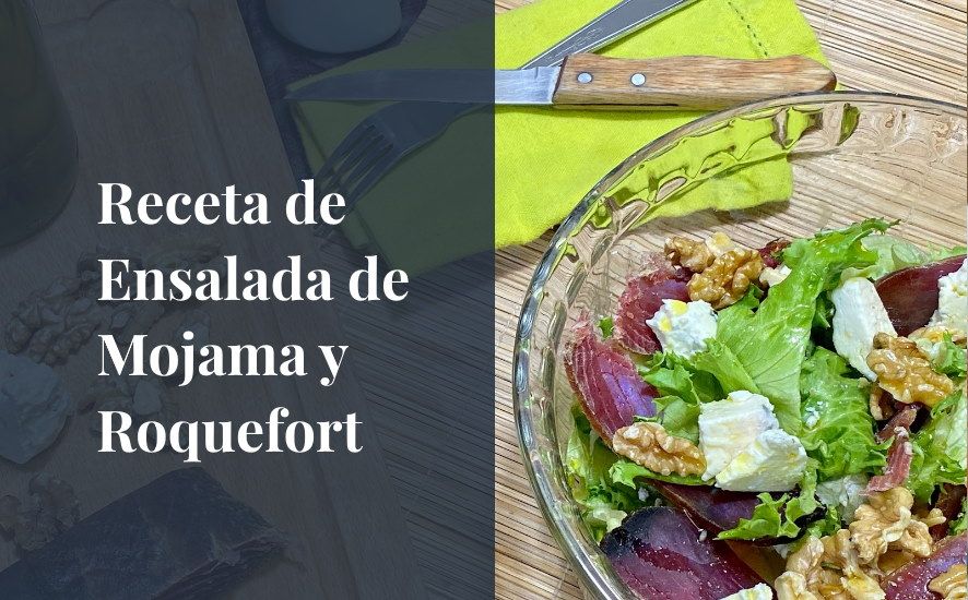 Receta de ensalada de mojama con roquefort - Saborea Huelva
